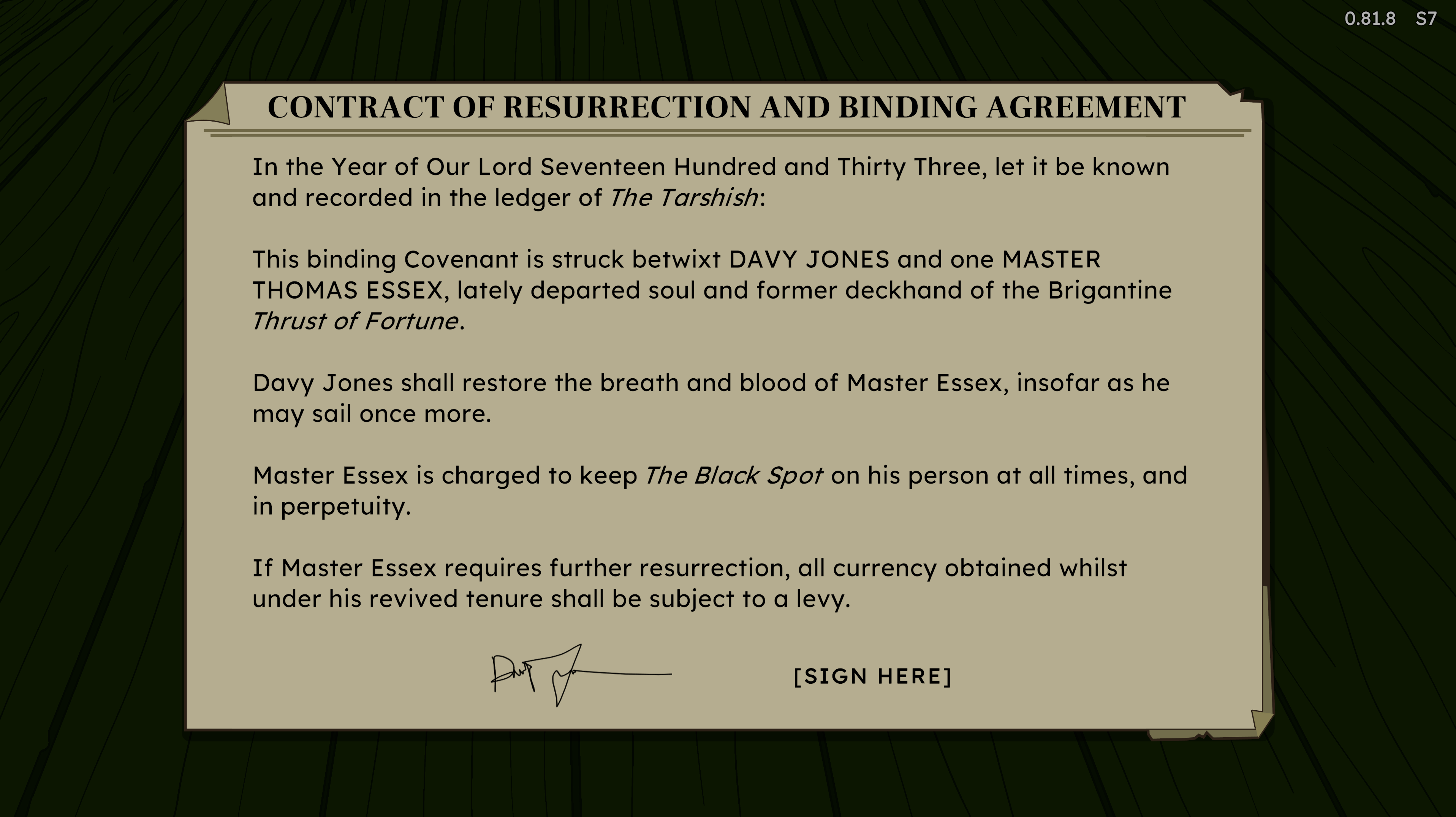 Davy's contract — sign if you dare!