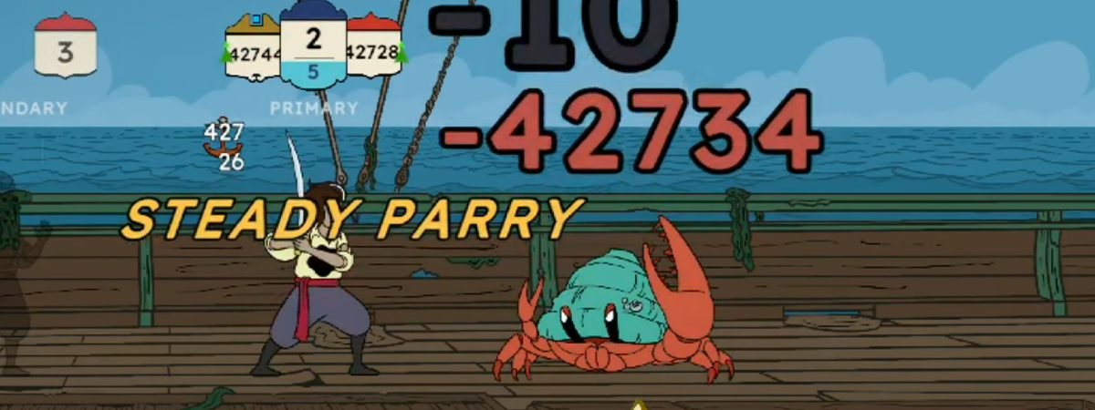 Wade's overkill clip — 42,734 damage to the crab
