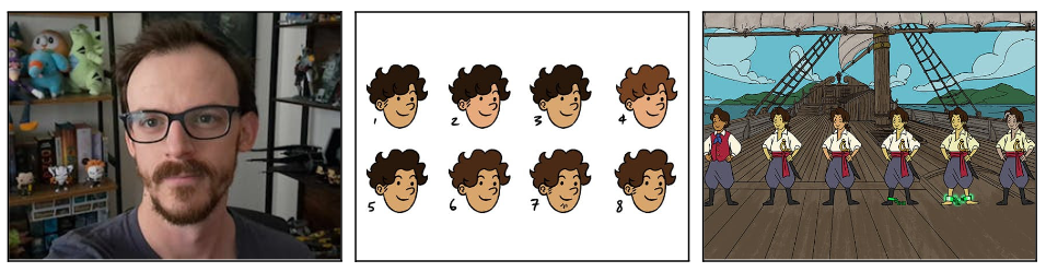 Hero character hairstyle explorations by Nik Scarr